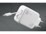Cargador móvil - CellularLine ROLL, Retráctil, 65W, Tipo C, Universal, Blanco