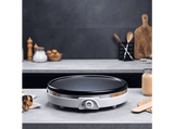Crepera - Cecotec Crepestone XL Inox, Eléctrica, 1350 W, 38 cm, Extraíble, Antiadherente, Regulable, Inox