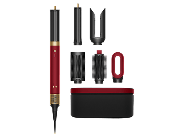 Moldeador - Dyson Airwrap Co-anda 2x™, Bluetooth®, 6 en 1, 4 Temp, 3 Velocidades, Red Velvet/Gold