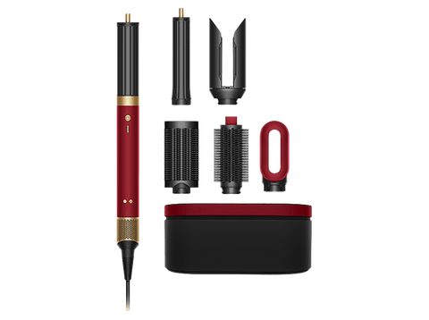 Moldeador - Dyson Airwrap Co-anda 2x™, Bluetooth®, 6 en 1, 4 Temp, 3 Velocidades, Red Velvet/Gold