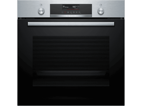 Horno - Bosch HBG579ES3, Serie 6, Multifunción, Pirolítico y Asistente de limpieza con agua, 71 l, 60 cm,  HotAir 3D, Función Air Fry, Inox