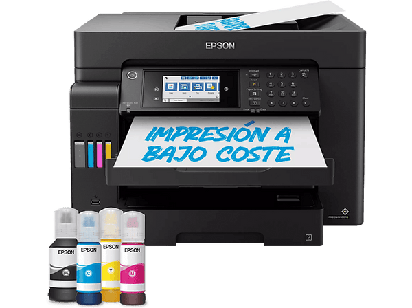 Impresora tinta - Epson EcoTank ET-16605, Fax, Pantalla táctil LCD, A3, Wi-Fi, Negro