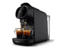 Cafetera de cápsulas - L’OR Barista Sublime LM9012/65 + 50 cápsulas, Sistema antigoteo, 2 tazas, Presión 19 bar, 0.8 l, 1450 W, Piano Noir