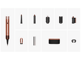 Moldeador - Dyson Airwrap i.d.™, Bluetooth®, Tecnología iónica, 3 Velocidades, Amber Silk