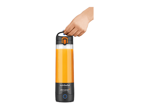 Batidora de vaso - nutribullet NBP003GO-MC McLaren F1 Team Portable, Personal, Vaso portátil, 0.475 l, Carga USB-C, 2000 mAh, Gris/Papaya