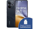 Móvil - realme 14T, Obsidian Black, 256 GB, 8 GB RAM, 6.67 AMOLED, Dimensity 6300 5G Chipset, 6000 mAh, Incluye Cargador
