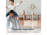 Ventilador de pie - Cecotec EnergySilence 250 ClassicStyle, 25 W, 10 (25 cm), 2 velocidades, 3 aspas, Oscilante, Retro, Beige