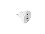 Adaptador enchufe - Travel Blue SP0111, 4000W, Sólo para uso interior, Schuko (europeo) con conexión de tierra (puesto a tierra), Blanco