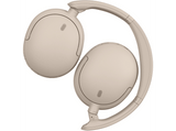 Auriculares inalámbricos - Sony WH-CH735NC, Cancelación ruido/Noise Cancelling, 75h, Carga Rápida, Plegable, Bluetooth, Llamadas nítidas con IA, Crema