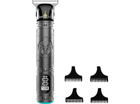 Cortapelos - Cecotec Bamba PrecisionCare Samurai, 120 min, 4 peines, 1-4 mm, Titanium