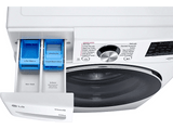 Lavadora carga frontal - LG F0P3CYV2W, 20 kg, 1000 rpm, 14 programas, TurboWash™ 360˚, Steam™, Blanco