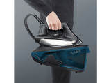Centro de planchado - Rowenta VR7444, 2400 W, 350 g/min, 6.5 bar, Suela de Durilium Airglide, Azul