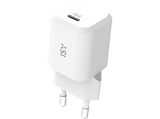 Cargador de pared - ISY IWC-4020-2, Power Delivery 20W, Compatibilidad Universal, USB-C, Tamaño Pequeño, Blanco