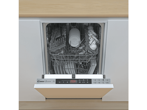 Lavavajillas integrable - Candy Brava CDIH 2T1047, 10 servicios, 8 programas, 45cm, Inicio Diferido, Sin panelar
