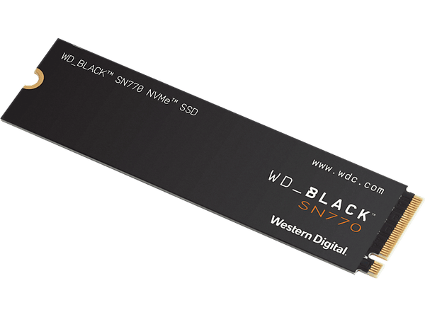 Disco duro SSD interno 2TB - Western Digital WD_Black SN770 NVMe SSD, Hasta 5150 MB/s de lectura, M.2 2280, Negro
