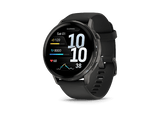 Reloj deportivo - Garmin Venu 4, Negro, 45mm, Pantalla 1.4, Autonomía 12 Días, Alineación del Sueño, Correa de Silicona