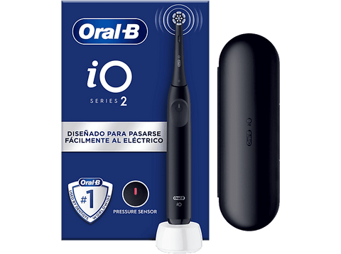 Cepillo eléctrico - Oral-B iO 2, 1 cabezal, Diseñado por Braun, Negro