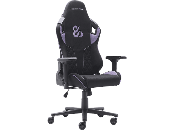 Silla gaming - Newskill Takamikura V2, Reposabrazos 4D, Tela Transpirable, Cojines Lumbar y Cervical, Reclinable en 180º, Hasta 136 kg, Morado