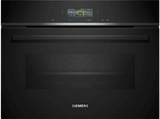 Horno compacto - Siemens CB734G1B1, Multifunción, Hidrolítico, 47 l, autolimpieza oxyLitic, App Home Connect, 60 cm, Negro