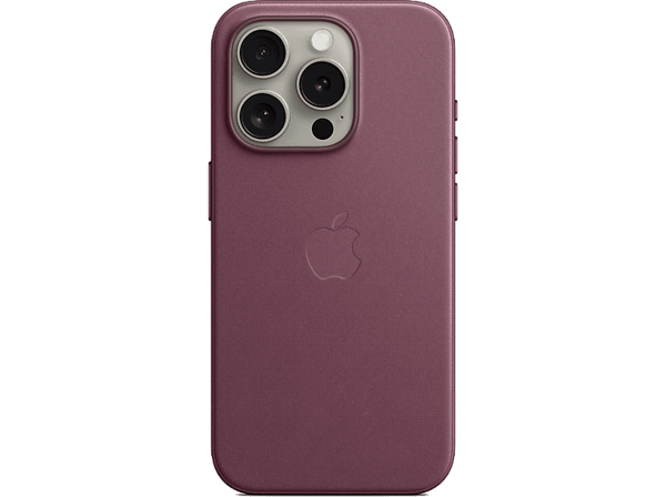 APPLE Funda de trenzado fino con MagSafe para el iPhone 15 Pro, Rojo mora