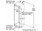 Frigorífico combi integrable - Bosch KIN86VFE0, Semi Frost, 177.2 cm, 260 l, Vita Fresh, Blanco