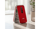 Móvil - SPC Stella 3, 4G, Para mayores, Teclas grandes, Botón SOS, Compatible audífonos, Volumen 103dB, Radio FM, Linterna, Base de carga, Rojo