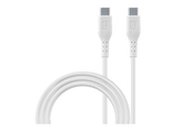 Cable USB - CellularLine USBDATA100C2C5A1MW, USB-C - USB-C, 1.2 m, 100W, Carga Rápida, Blanco