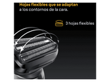Afeitadora - Braun Series 5 52-B1000S, 3 láminas de corte SkinFlex, Modo turbo, 50 min autonomía, Afeitado en seco y en mojado, Azul