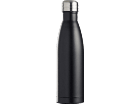 Botella - Schou 72742, 500 ml, Termo, Acero inoxidable, Negro