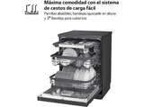 Lavavajillas - LG DF365FMS, 14 servicios, 10 programas, 60 cm, LED táctil, Tercera bandeja, TrueSteam™, QuadWash™, Acero negro grafito antihuellas
