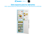 Frigorífico combi - Candy Fresco CCE3T620FW, 378 l, Total No Frost, 200cm, Iluminación LED, Blanco