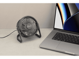 Ventilador portátil - CellularLine DESK BREEZE, Rotación de 360º, Conexión USB, Gran movimiento de aire, Negro