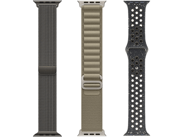 Correa - Friendly License FRSWB085, Pack de 3 Correas, Apple Watch 42/44/45 mm, Silicona, Acero Inoxidable y Nylon, Fancy Mix