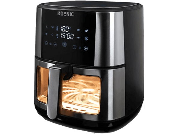 Freidora de aire - Koenic KAF 71523 B, 1500 W, 7.2 l, 80-200°C, Panel táctil, Negro