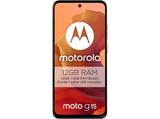 Móvil - Motorola Moto g15, Naranja, 128 GB, 8 GB RAM, 6.72 LCD, MediaTek Helio G81, Full HD+, Cuero Vegano, 5200 mAh