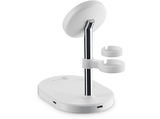 Cargador móvil inalámbrico - CellularLine MAG TRIO, Estación de carga Mag con tecnología Qi2, Blanco