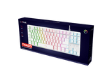 Teclado gaming - Trust GXT 833W, 1x USB, Cable, TKL compacto, Iluminación LED Multicolor, Anti-Ghosting, Blanco