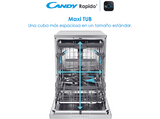 Lavavajillas - Candy Rapido' CF 6B2S3PSX, 16 servicios, 10 programas, 60 cm, Motor Inverter, Wi-Fi,  Inox