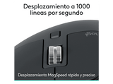 Ratón inalámbrico - Logitech MX Master 3SE, Inalámbrico, 8000ppp, Bluetooth, Multidispositivo, Clics silenciosos, Carga rápida, Personalizable, Negro