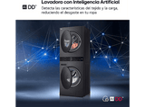 Lavadora secadora - LG WT1210BBF, 12/10 kg, WashTower™, TurboWash™,  Inox grafito
