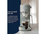 Cafetera express - De'Longhi EC890.GR Dedica Duo Cold Brew, 15 bar, 1450 W, 1.1 l, Capacidad para 2 tazas, Verde jade