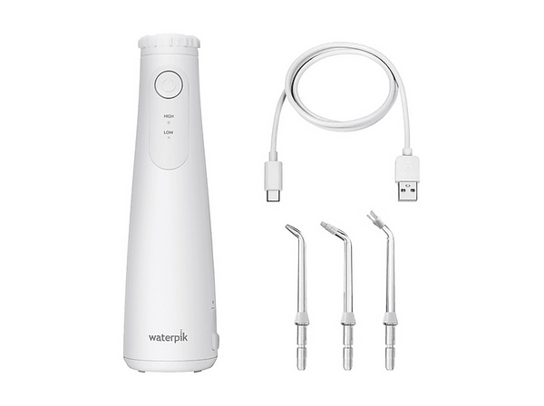 Irrigador - Waterpik WF-26, 2 Posiciones, Presión 45-75 psi, Inalámbrico, 60seg Irrigación, 1573 pulsos/min, Blanco