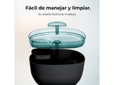 Bebedero automático inteligente - Cecotec Bebedero Pumba 2200 Refresh, Capacidad 2L, Luz LED interior, Silencioso, 3 filtros, Diseño de cascada, Negro