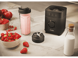 Batidora de vaso - Haier I-Master Series 5 HBL5B2 011, 1200W, 1.7 l, 6 cuchillas, Jarra Personal de 0.6 L, 5 Velocidades, Limpieza automática, Negro
