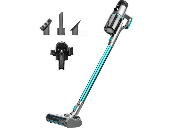 Aspirador escoba - Cecotec Conga Rockstar 880 X-Treme, 3 en 1, 480 W, 100 min, Cepillo Jalisco, Incluye accesorio para tapicerías, Negro y azul
