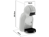 Cafetera de cápsulas - Krups Nescafé® Dolce Gusto® Mini Me 2, 15 bar, 0.8 l, 1600 W, Compacta, Gris ártico
