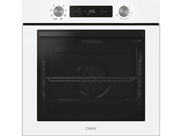Horno - Candy Bake 600, Convección + Ventilador, Hidrolítico, 78 l, 59.5 cm Alto y Ancho, 9 Funciones de Cocción, Blanco