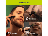 Barbero - Philips OneBlade Pro QP6506/15, Peine-guía ajustable 5 en 1, Uso seco/húmedo, Tecnología seguimiento de contornos, 90 min