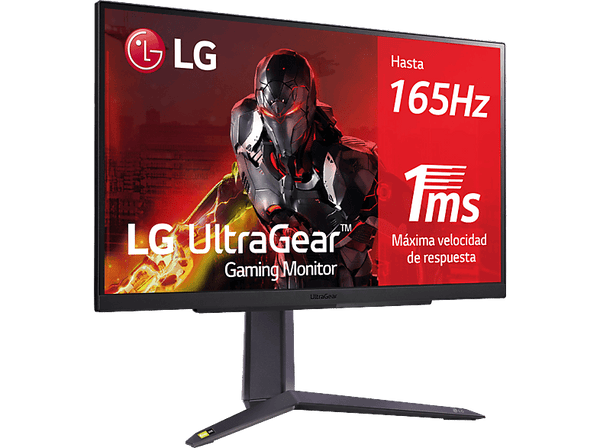 Monitor gaming - LG 27GR75Q, 27", QHD, 1 ms, 50 - 60 Hz, HDMI x2, DisplayPort 1.4, Negro