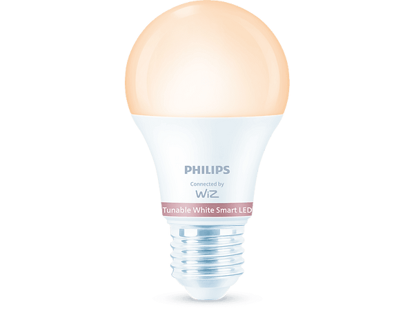Bombilla inteligente - Philips PHI WFB 60W A60 E27 827-65 TW 2PF/6, Tonos blancos, Pack 2, 806 lúmenes, Blanco